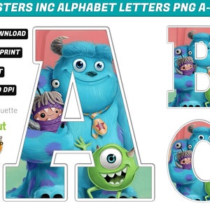 Monsters Alphabet PNG - Monsters Geburtstag Banner - Monsters Buchstaben PNG - 50 Hochwertige PNG-Bilder - Monsters Party