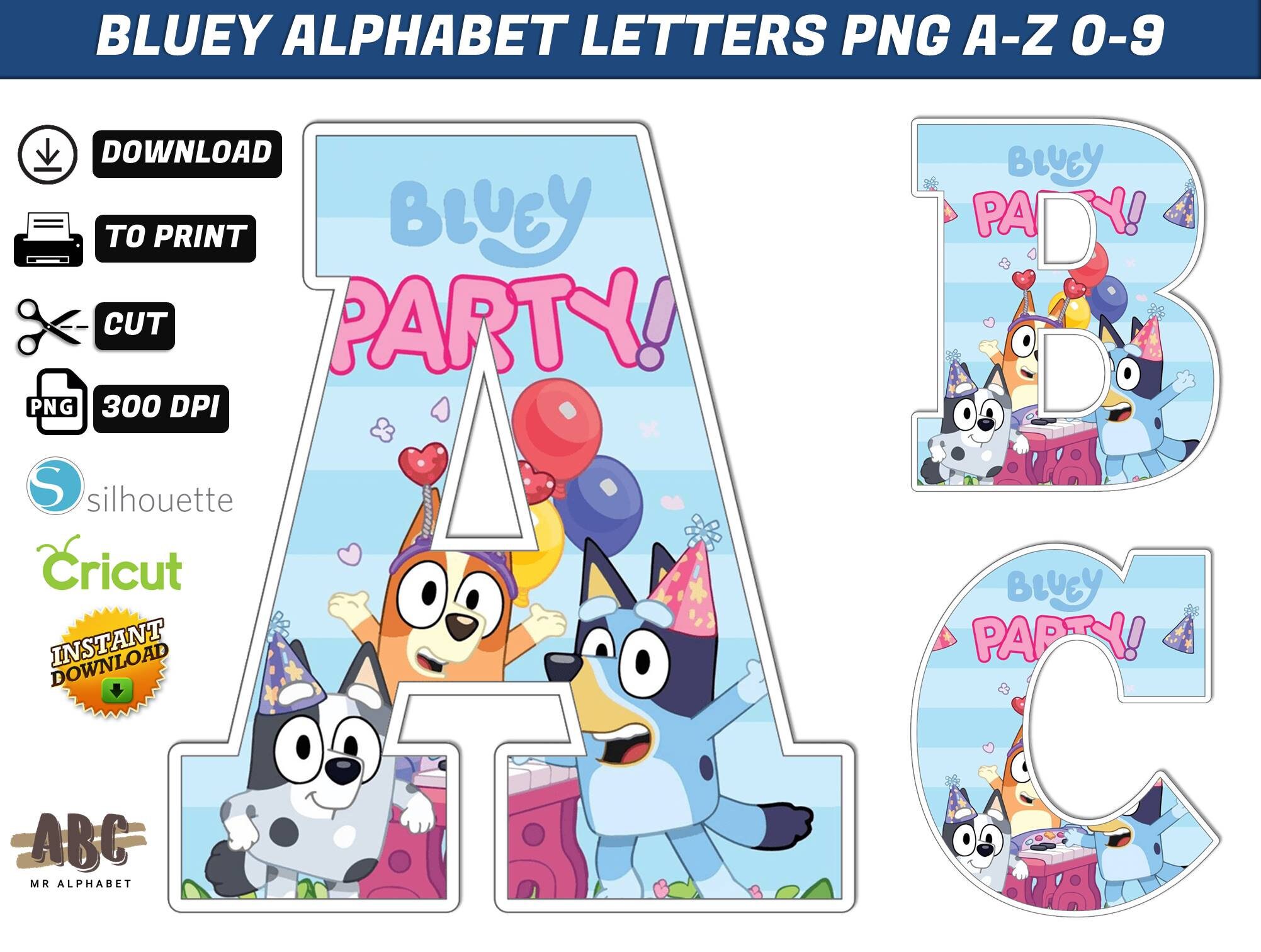 Bluey Letters - Etsy