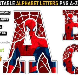 Superhero Alphabet PNG - Superhero Birthday Banner - Superhero Letters Png - 45 Superhero Images Png Transparent - INSTANT DOWNLOAD