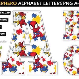 Spidey Birthday -Spiderman Alphabet PNG - Amazing Spiderman Numbers with Friends- Spidey Font -  Spidey Birthday Banner - Spidey Letters png