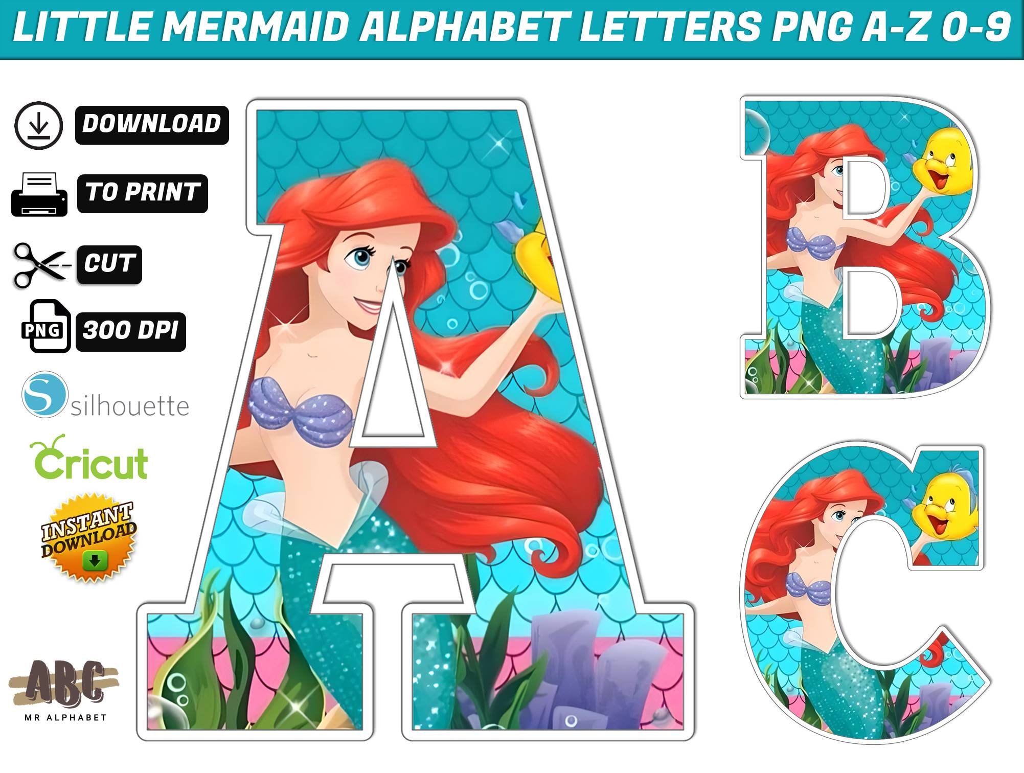 Arial Font Little Mermaid