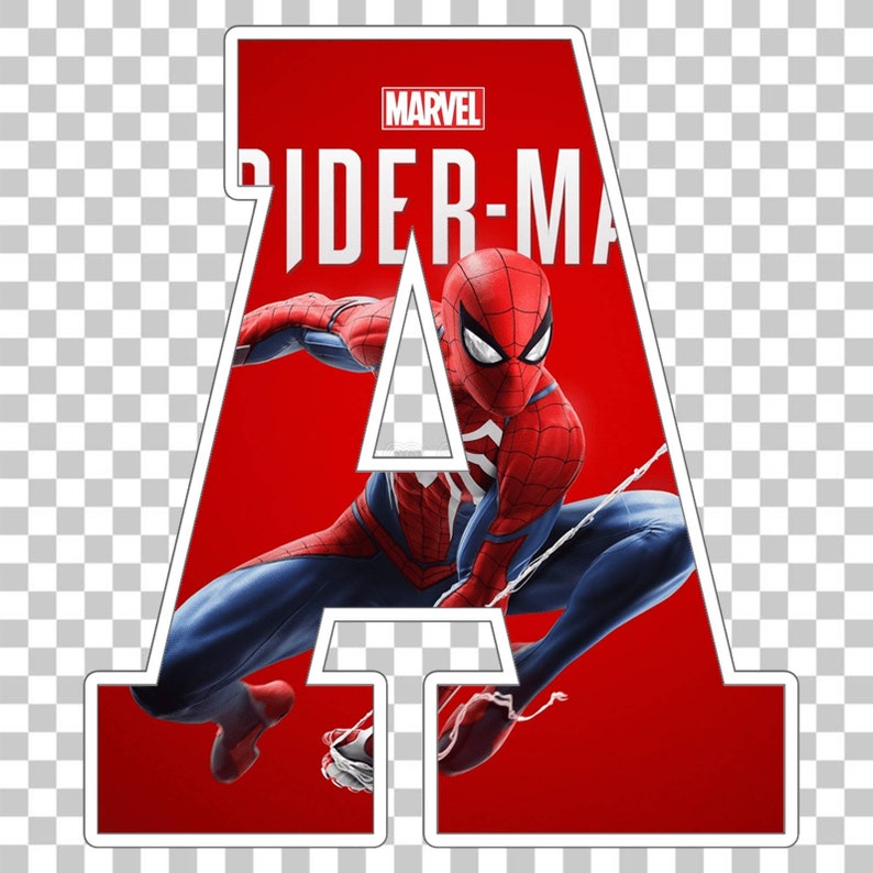 Spiderman Alphabet PNG Spiderman Birthday Banner Spiderman Letters Png 50 Images Png Transparent INSTANT DOWNLOAD image 4