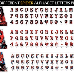 135 IMAGENS - 3 Alfabetos Do Homem Aranha Fundos Diferentes Png - Letras Do Homem Aranha png - Banner de aniversário do Homem Aranha - Toppers e Banner Gratuitos