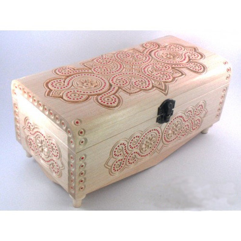 packaging for gift EASTER CASKET WEDDING money made of wood Case jewelry box storage box engraved box casket with a latch souvenir Ukraine