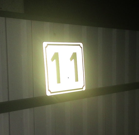 REFLECTIVE house NUMBERS LARGE plaque 911 address custom | Etsy
