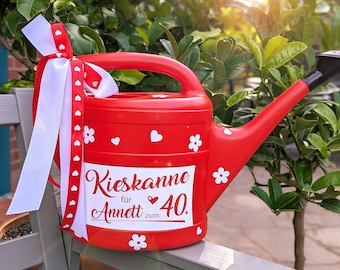 Cash gift “Kieskanne” for birthdays, anniversaries, special occasions - with individual lettering and heart sticker