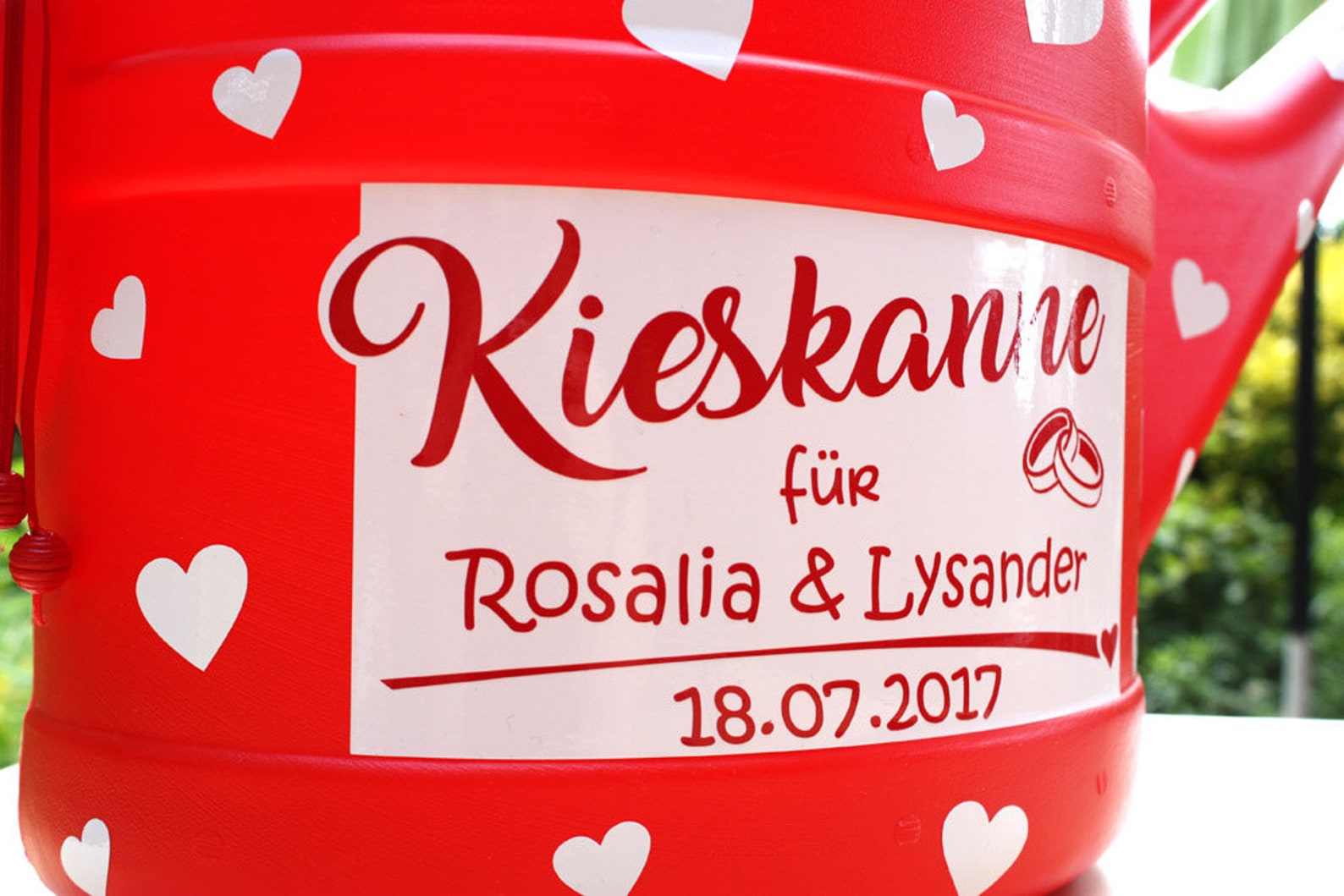 Geldgeschenk Kieskanne zur Hochzeit Rot 10l / Etsy
