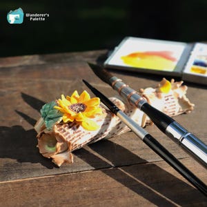Handmade Ceramic Brush Rest, Nature-Inspired Desk Decor, Gift for Artist