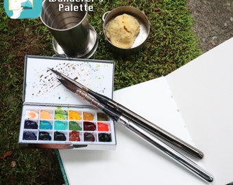 Collapsible Travel Paint Brush, Durable Squirrel Mix Hair Brush For Watercolor Gouache Ink Painting