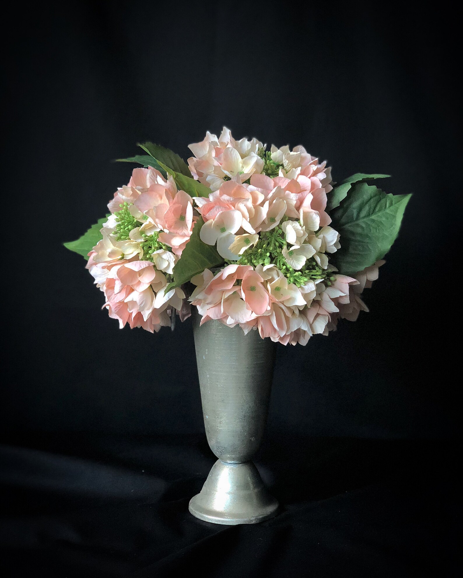 Pink Hydrangea Real Touch Pink Artificial Floral Arrangement - Etsy