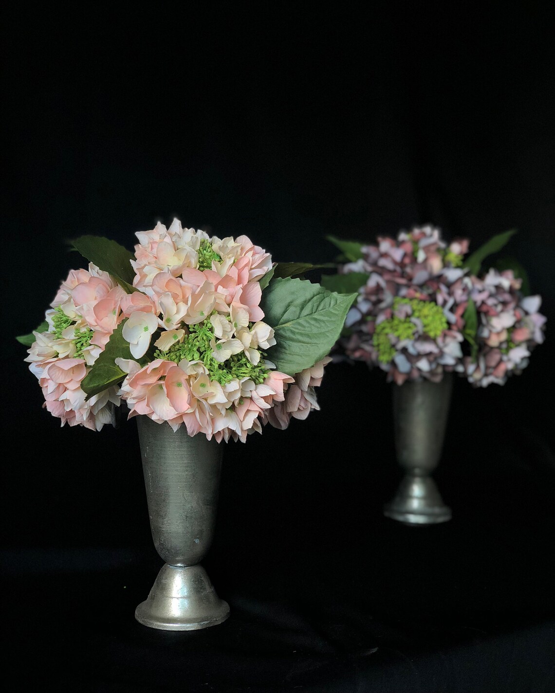 Pink Hydrangea Real Touch Pink Artificial Floral Arrangement - Etsy