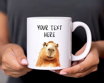 Mug capybara personnalisé, mug personnalisé, cadeau meilleur ami, cadeau d'amitié, cadeaux pour meilleure amie, cadeau de Noël, cadeau de la Saint-Valentin