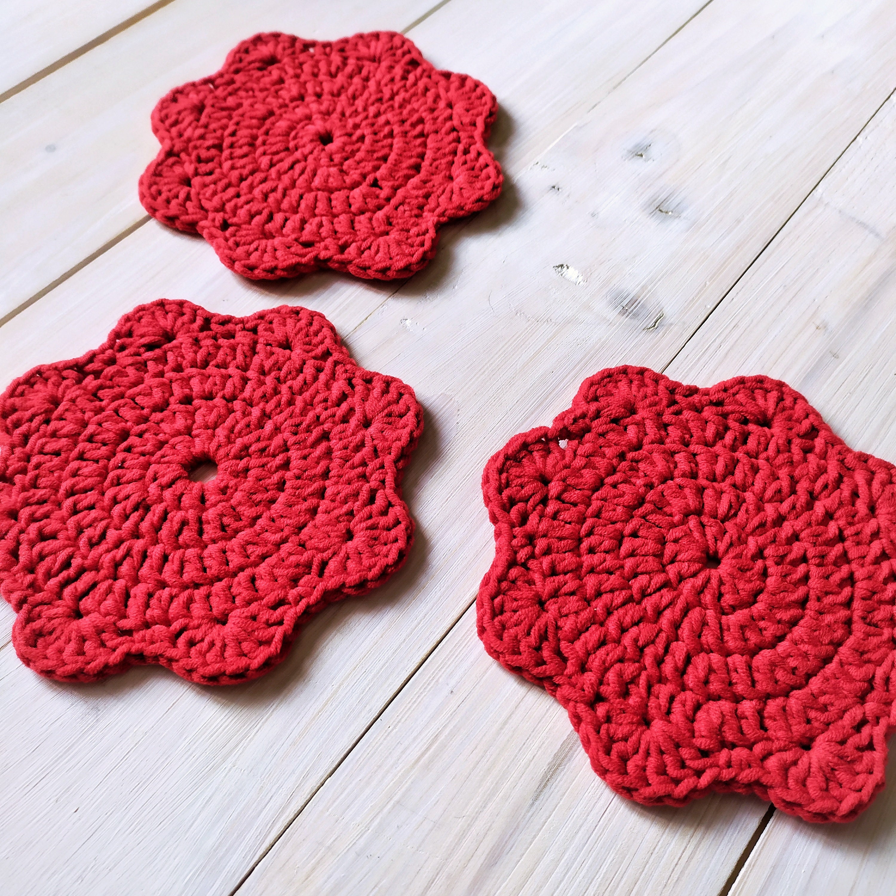 Easy crochet coasters pattern for beginners kitchen decor Etsy