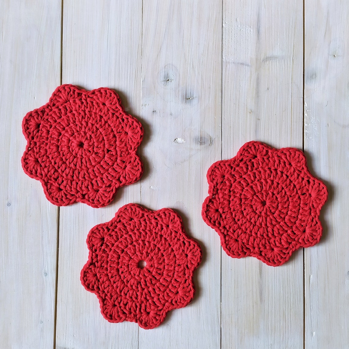 Easy crochet coasters pattern for beginners kitchen decor Etsy
