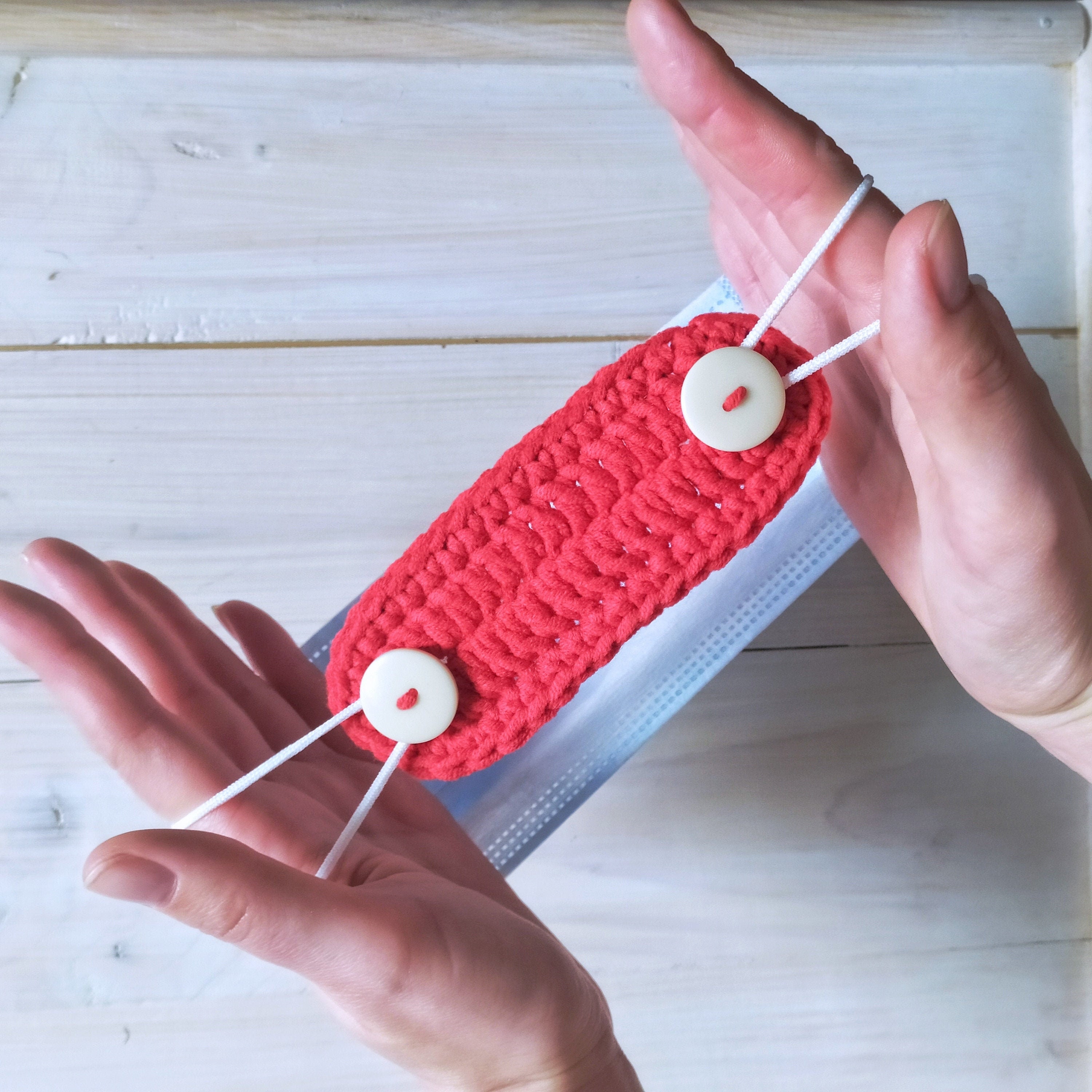 Ear saver easy pattern for beginners face mask holder pattern Etsy