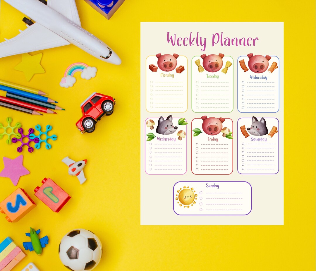 kids-weekly-planner-printable-school-week-organaizer-cute-etsy