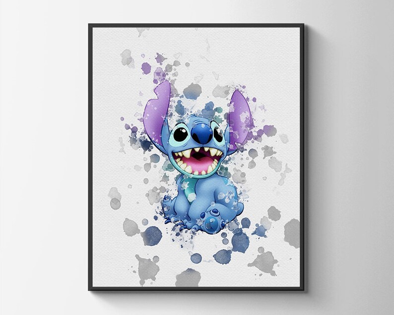 Stitch Lilo And Stitch Disney Splash Art Instant Download Etsy
