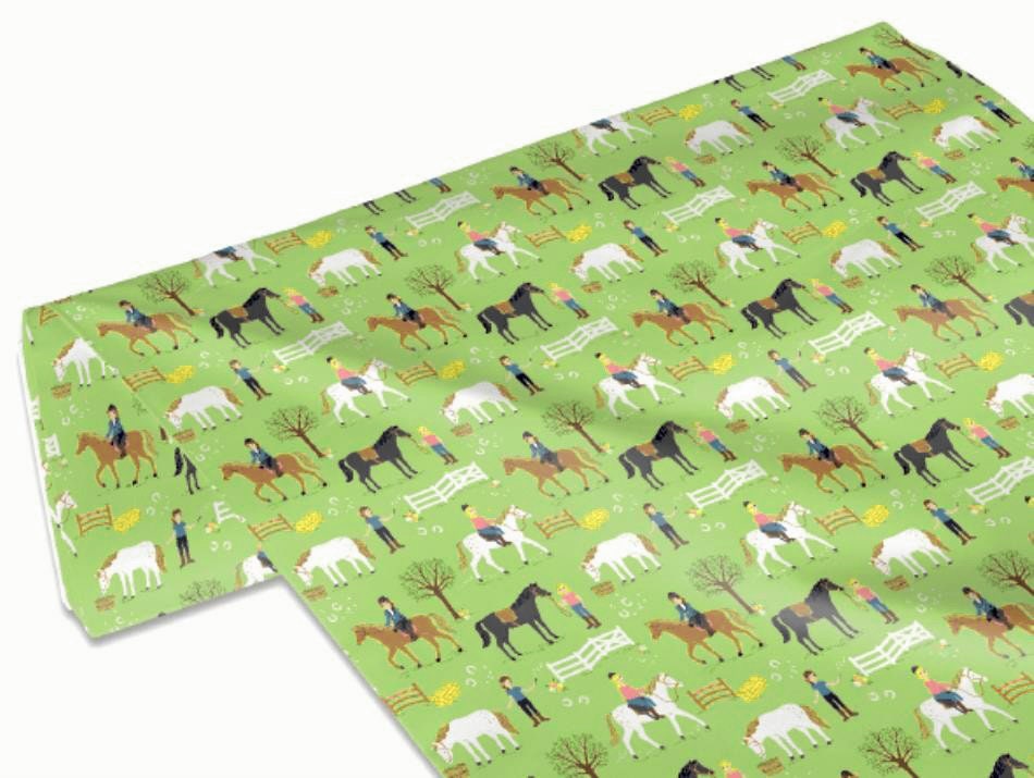 50 cm Furnishing fabric 100 cotton horse riding horses Etsy