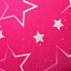 50cm Dekostoff 100% Baumwolle B-Ware mit Druckfehlern Sterne Pink Kinderstoff Mädchen Bild 2