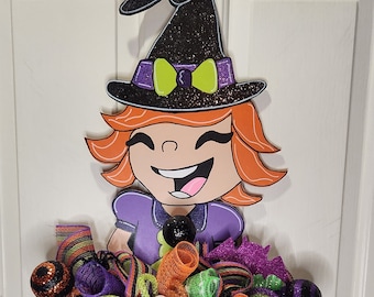 Whimsical Witch Door Hanger: Spooky Halloween Decor