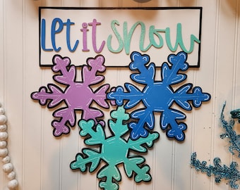 Let it Snow Winter Door Hanger, Welcome Winter Door Hanger, Snow Door Hanger, Winter Door Hanger, Let it Snow Sign, Winter Porch Decor