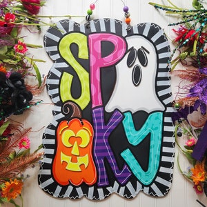 Spooky Door Hanger, Halloween Door Hanger, Ghost Door Hanger, Pumpkin Door Hanger, Fall Door Hanger, Halloween Door Decor, Halloween Sign