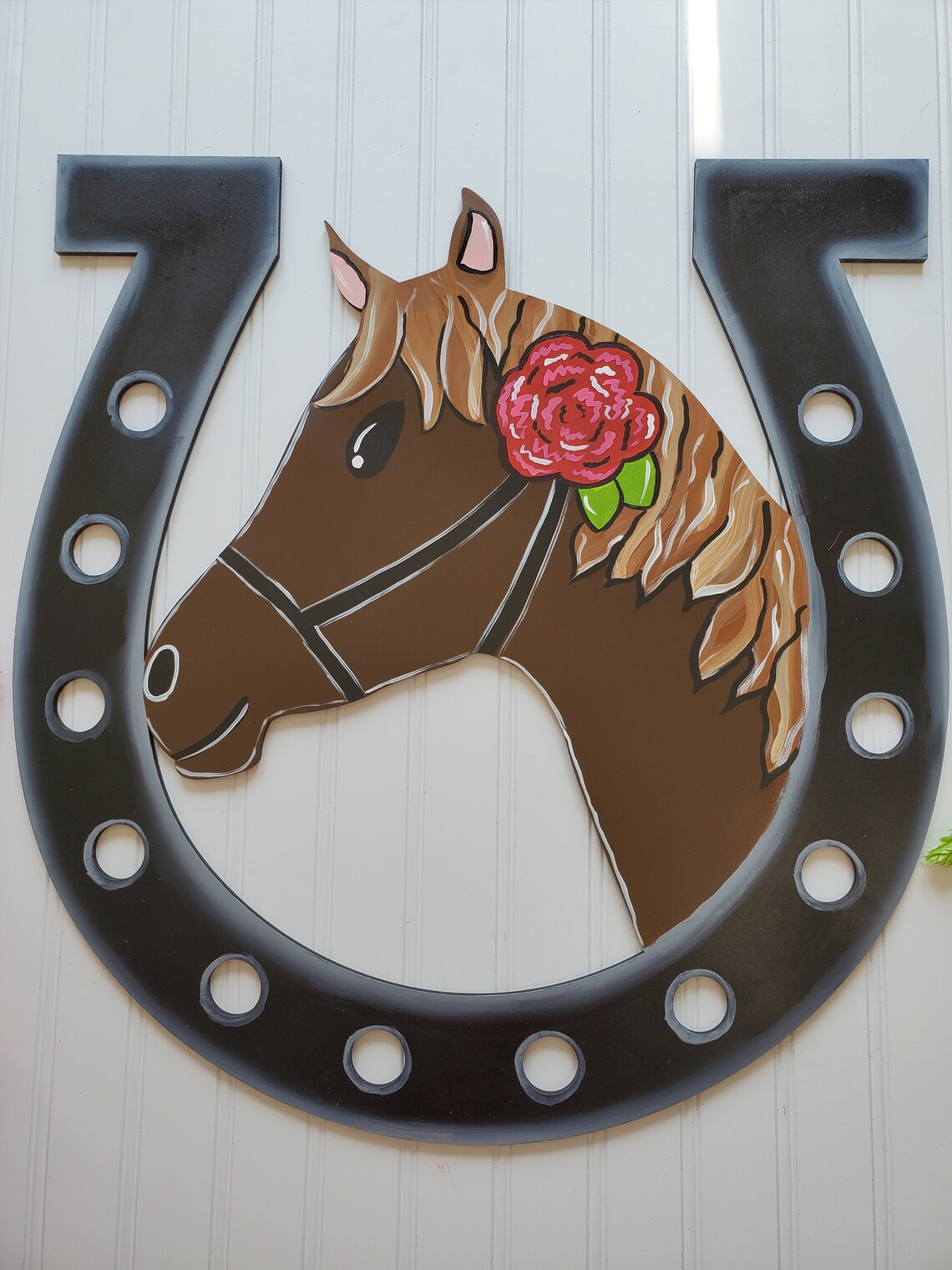 Kentucky Derby Door Hanger Horseshoe Door Hanger Kentucky Etsy