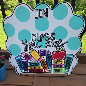 Teacher Door Hanger, Pencil Door Hanger, Crayon Door Hanger, Back to School Door Hanger, Teacher Gift Idea, Teacher Affirmation Door Hanger