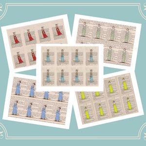 Jane Austen - Pride and Prejudice - The Bennet Sisters - downloadable and printable digital file