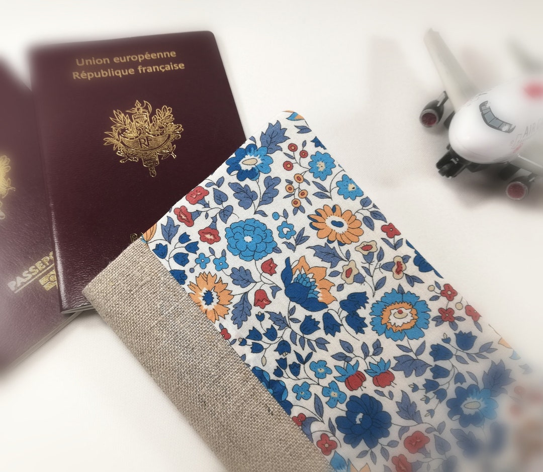 Protège-passeport Tissé – Pochette De Voyage – Motif Provence – Fabriqué En Thaïlande
