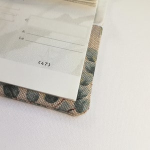 Checkbook holder, checkbook protector, Eucalyptus pattern checkbook case personalized beige background, customizable Mother's Day gift for women image 4