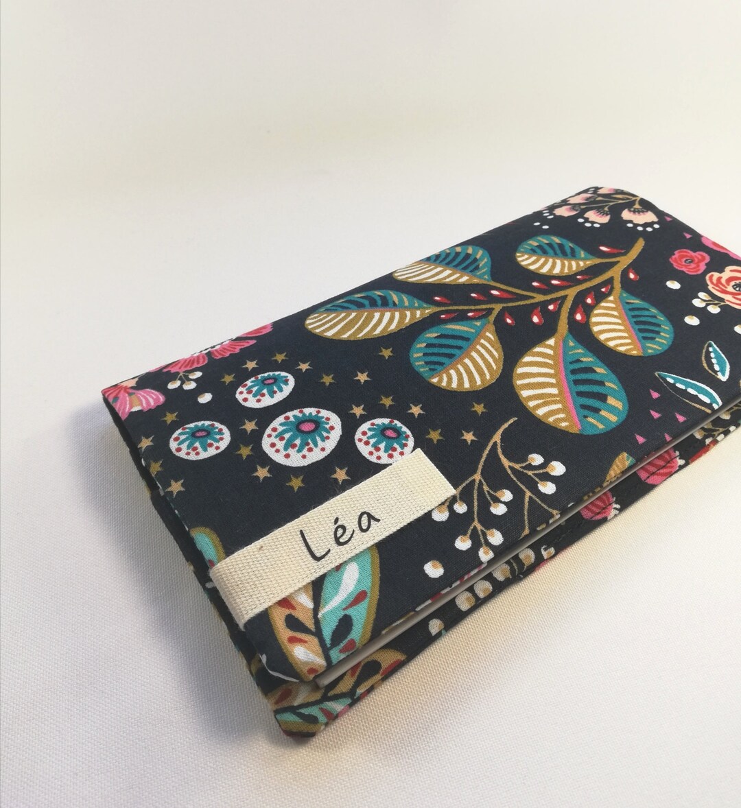 Syl'la Mamie Fête Des Grands-Mères - Porte Chéquier Et Porte Carte En Cuir Noir Pour Femme (Meilleure Mamie)