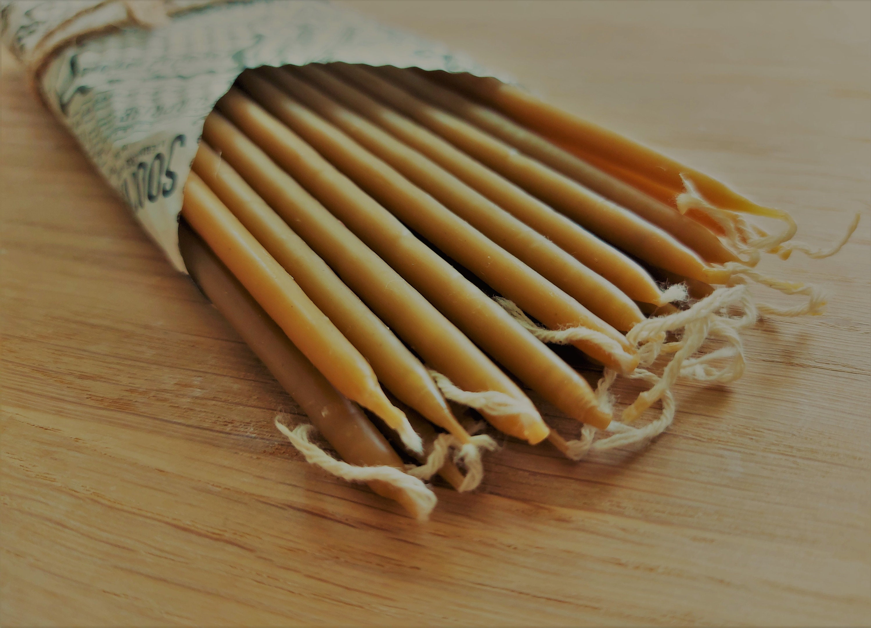 PURE Beeswax Candles Tall skinny Thin Taper Candles 100 Etsy