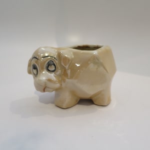 Vintage Porcelain Dog Vessel, Made in Japan Collectible