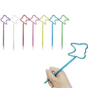 5 Stylos à bille créatifs en forme de dent, Stylo, Fourniture de bureau, Fournitures de papeterie, Fourniture scolaire