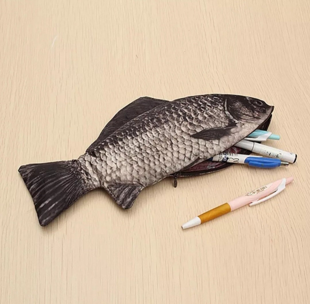 Creative Fish Shape Pencil Case, Pouch, Coin Bag, Funny Stationery Bag, Pen  Case, School, Office Stationery, Cosmetic Bag, Gift Pouch 