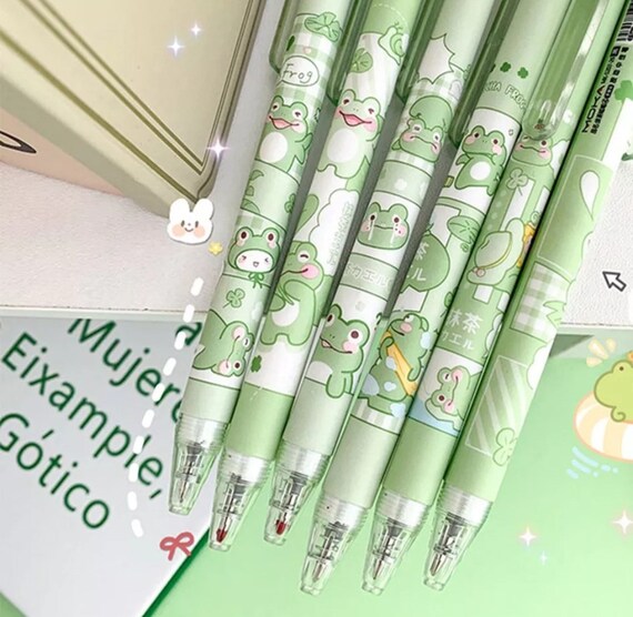 10 Stück Tiny Green Gras Gelstifte – Ultrafeine 0,38 Mm Spitze, ABS-Kunststoff, Perfekt Für Schule, Büro & Deko