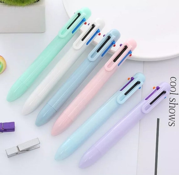 Stylo à bille 6 en 1, 0.5mm, 1 pièce, design bonbon, multi