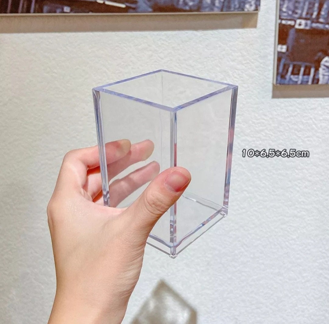 Premium Modern Clear Acrylic Pen Holder