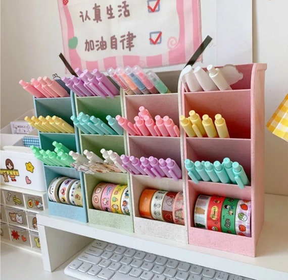 1pc Multifunctional 4 Grid Desk Top Organizer, Pen Storage Rack, School,  Office Storage Holder, Party Favor, Stationery Organizer 