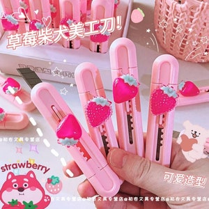 Minicuchillo utilitario bonito, tamaño de bolsillo, cuchillo para arte, escuela, suministros de oficina, cortador de papel, cuchillo utilitario, 1 ud.