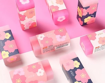 1pc Japanese Cherry Blossom Pencil Eraser, Lovely Flower Eraser School, Office Stationery, Eraser Gift, Student Eraser