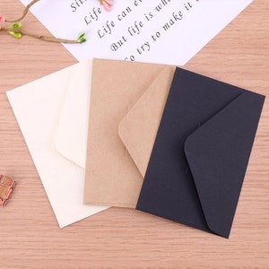 20Pcs Mini gift envelopes, classical white, black, craft mini envelopes, paper envelopes, 10.5 x 6.8 cm cute small paper envelopes image 7