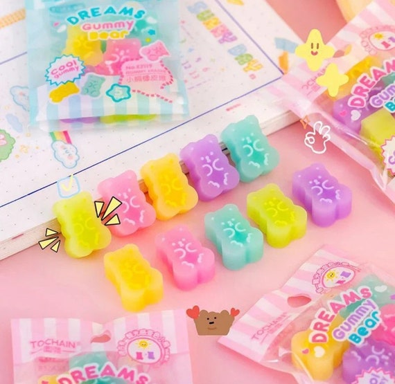 Set 6 Gomme Cancellare Creative Per Bambini – Forma Di Biscotti – Regalo Scuola E Compleanno
