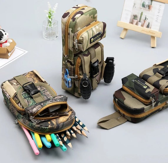 Creative Mini Camouflage Pencil Case, Cute Military Pen Case, School,  Office Storage Bag, Student Gift, Stationery Holder, Party Favour 