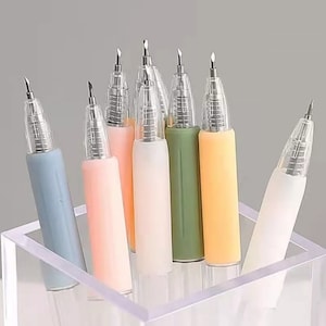 1pc Pen Shape Utility Knife, Press, Paper Cutter, Scrapbooking, Student Supplies, Sticker Cutter, Art Supplies, Cutting Tool, Pen Knife