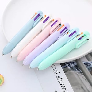1 Stück mehrfarbiger Kugelschreiber, 6-in-1 mehrfarbiger Stift, Bonbonfarbenstift, Schreiben, Zeichenstift, Schule, Büromaterial, süßer Stift, Geschenk