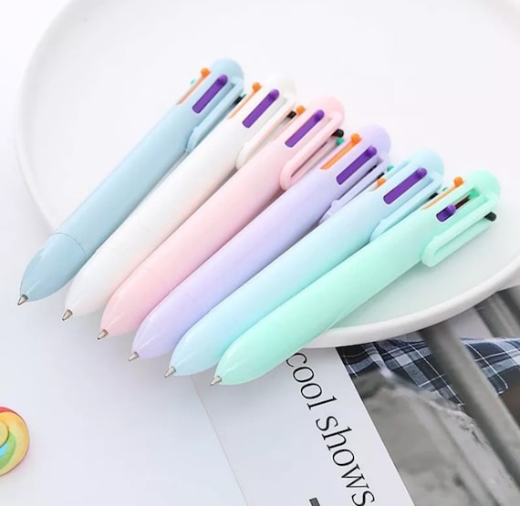 4 couleurs en 1 mignon stylo à bille multicolore Kawaii, stylo gel