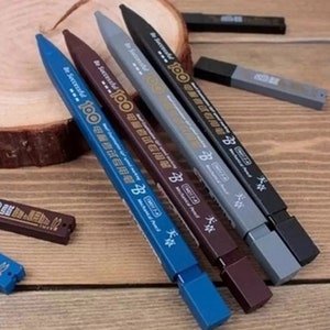 2 Set Thick Flat Head Mechanical Pencil, Pencil With 6pcs Refill Set, 2B Pencil, Pencil With Eraser, Writing Drawing Pencil, Gift image 4