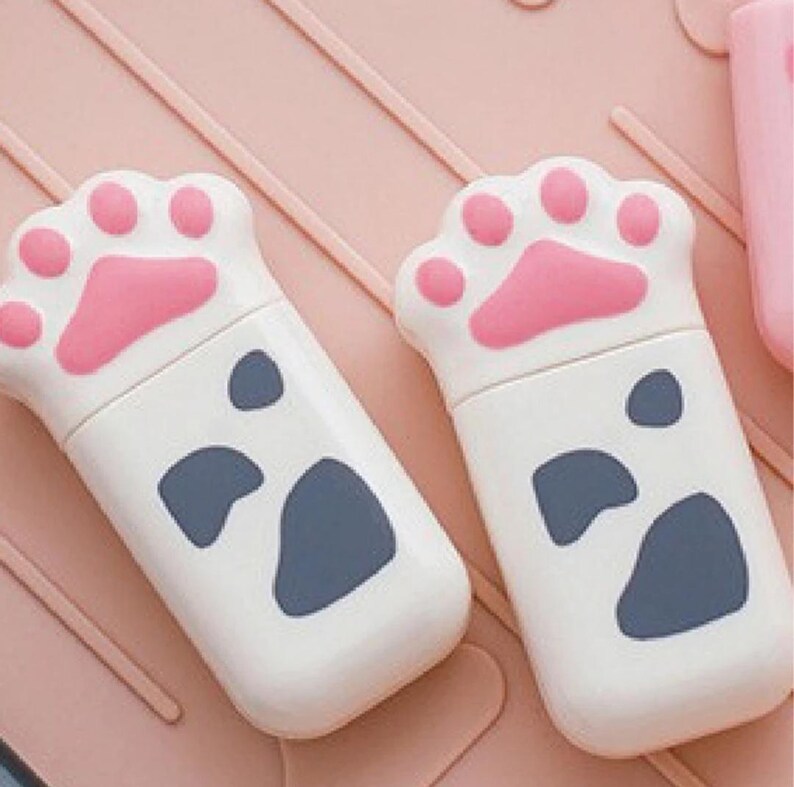 4pcs Set Cat Paw Stationery Set, Eraser, Utility Knife, Correction Tape